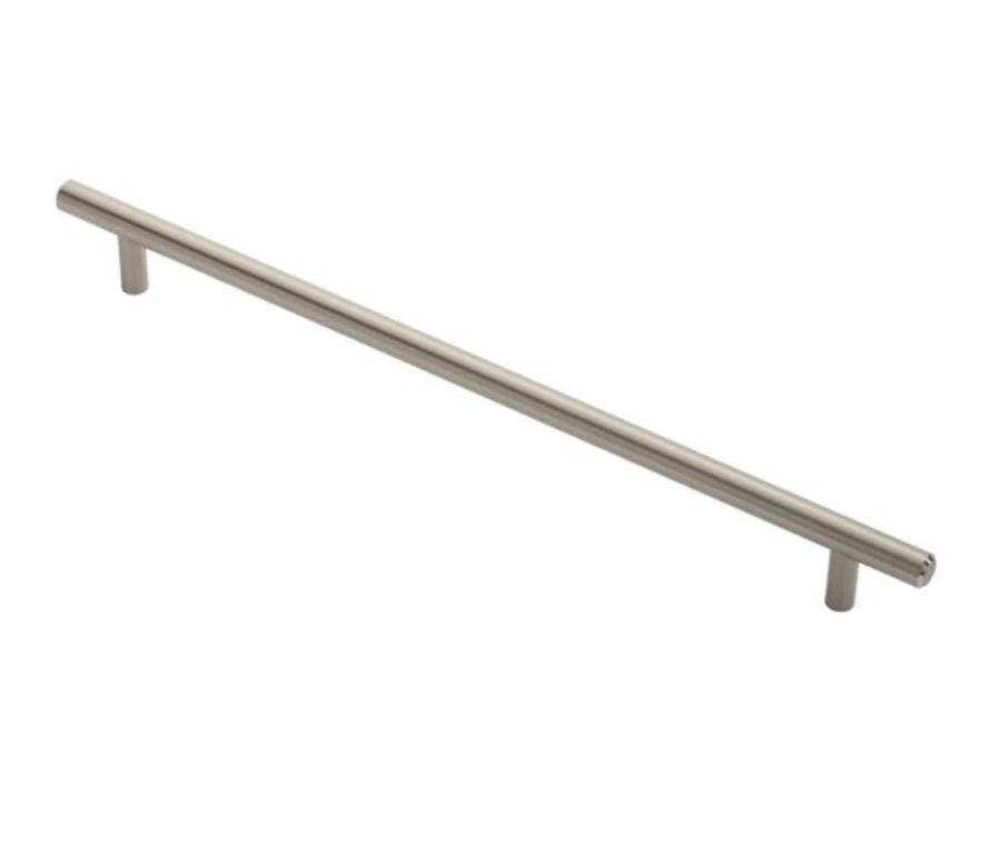 Satin Nickel Steel T Bar Cabinet Handle 288mm c/c | FTD445FSN