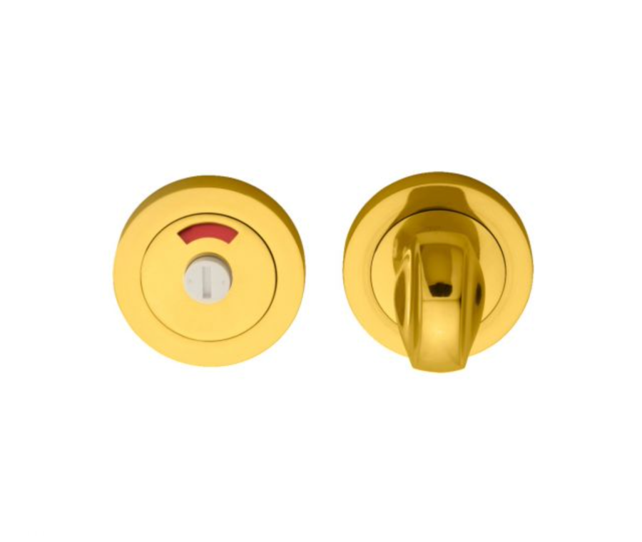 Manital Polished Brass Snib Thumbturn & Release with indicator | AQ11PB