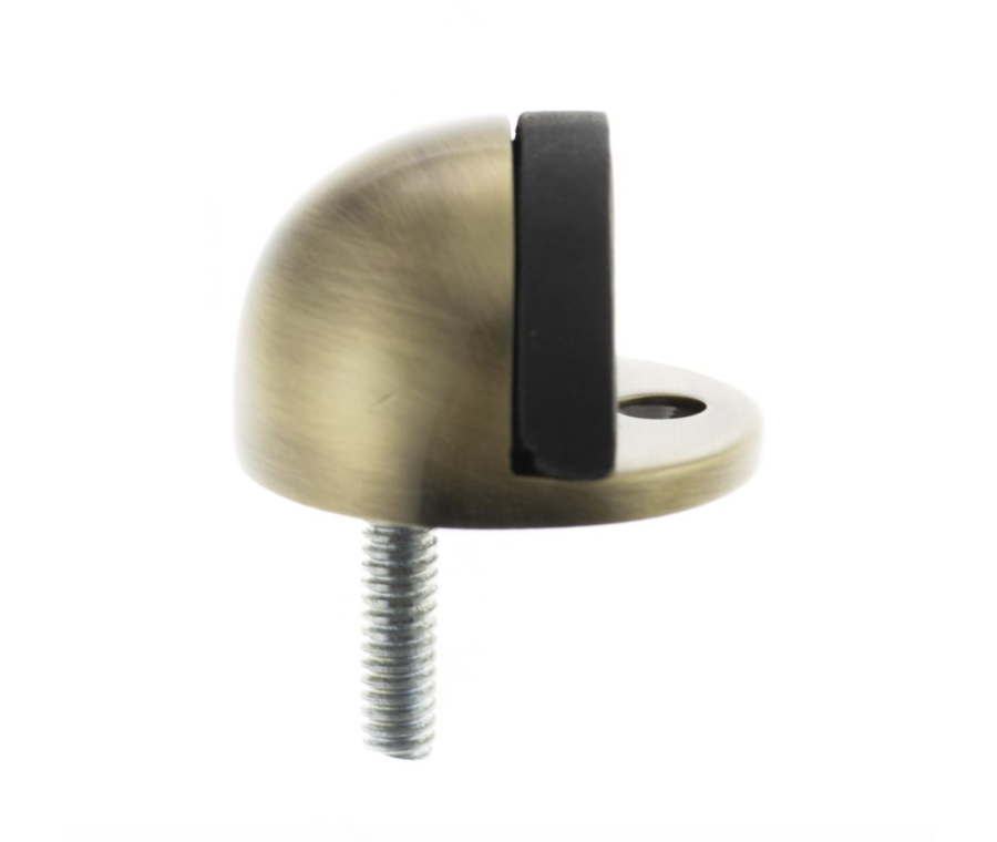 Antique Brass Half Moon Floor Door Stop | ADSHMPAB