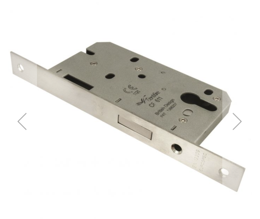 Satin Stainless Easi T Contract DIN Standard deadlock | DLE0055EPSSS