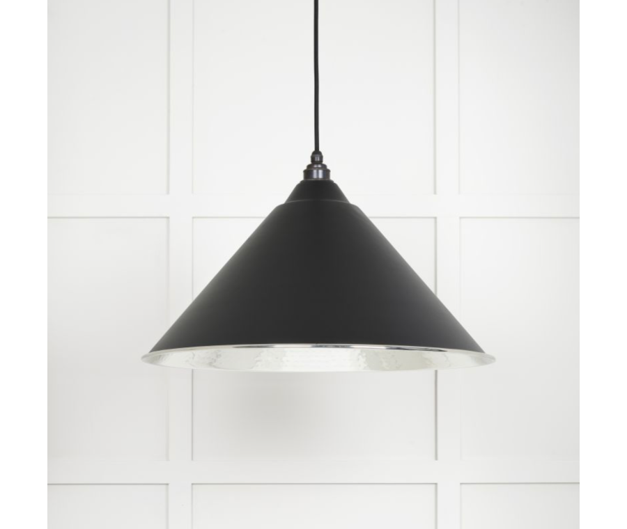From the Anvil Hammered Nickel Hockley Pendant in Elan Black | 45433EB