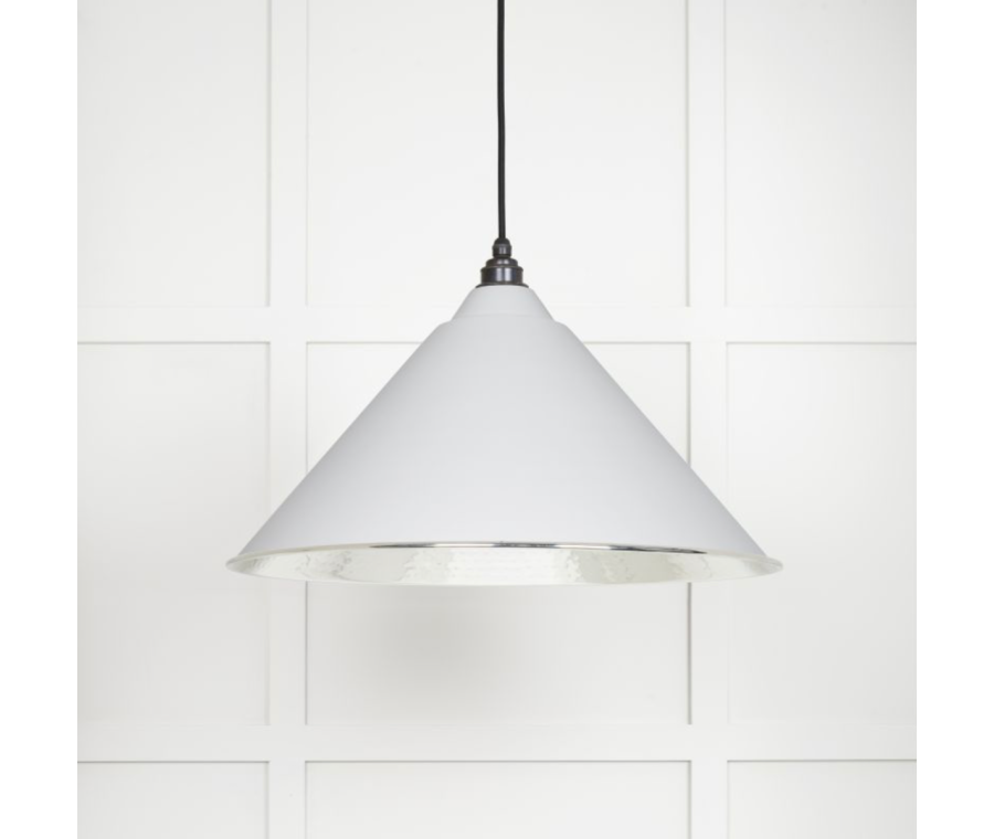 From the Anvil Hammered Nickel Hockley Pendant in Flock | 45433F