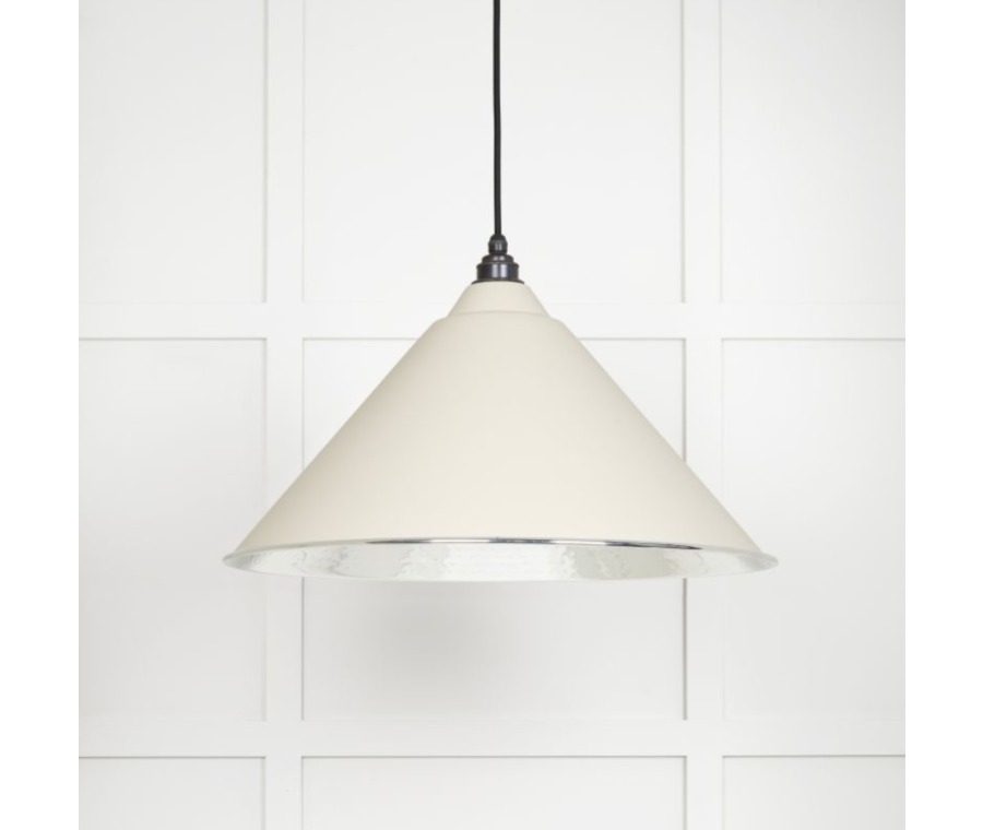 From the Anvil Hammered Nickel Hockley Pendant in Teasel | 45433TE