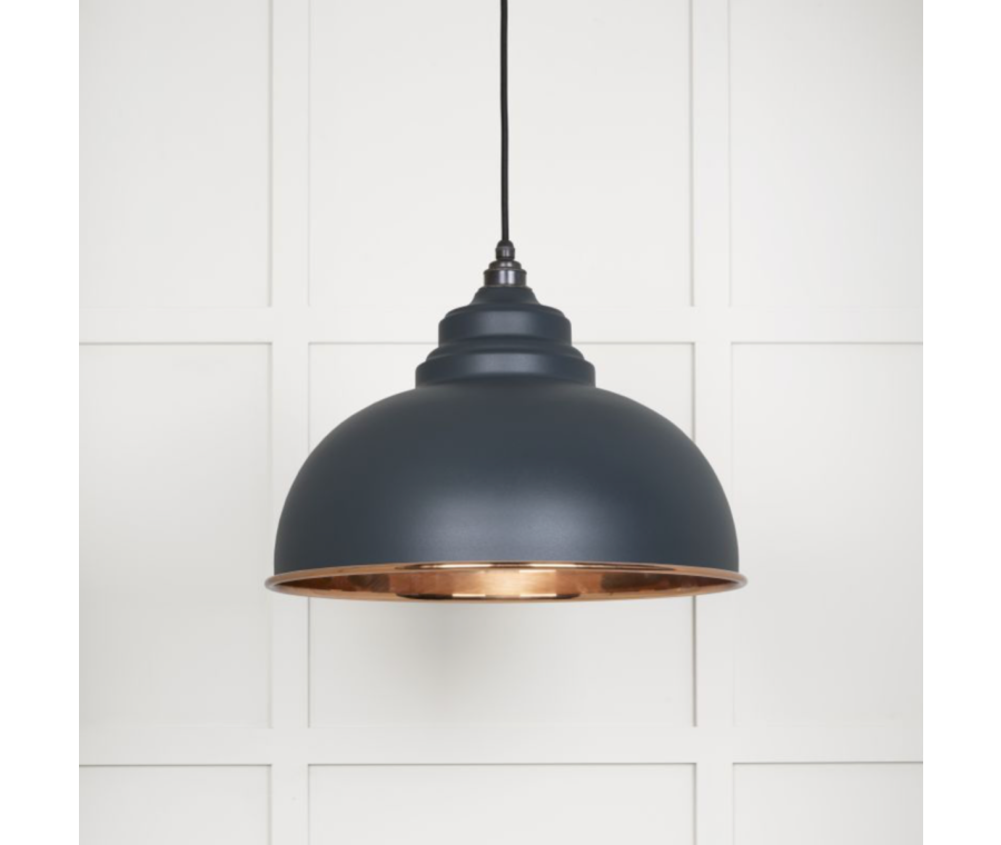 From the Anvil Smooth Copper Harborne Pendant in Soot | 49501SSO