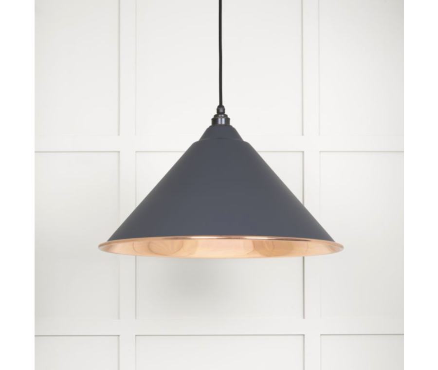 From the Anvil Smooth Copper Hockley Pendant in Slate | 49503SSL