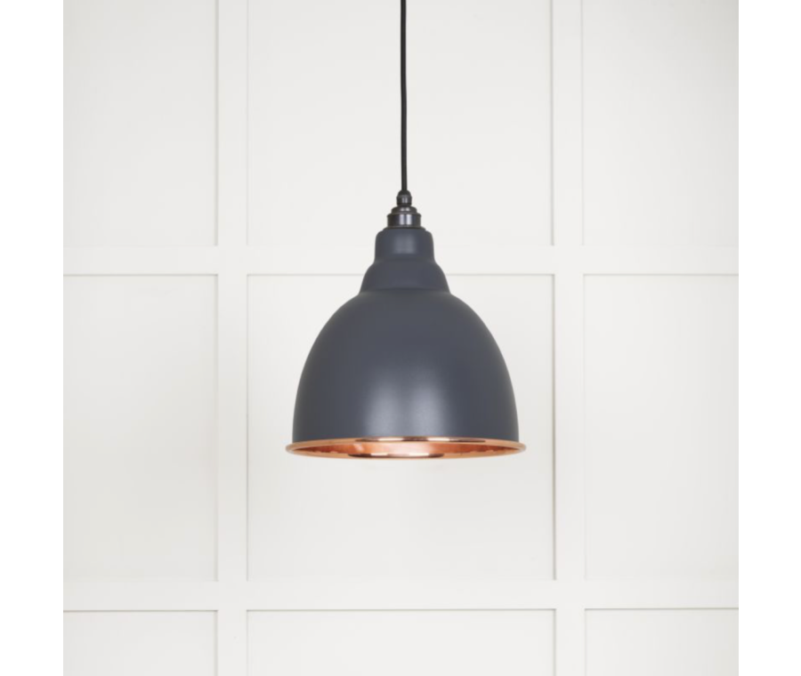 From the Anvil Smooth Copper Brindley Pendant in Slate | 49500SSL