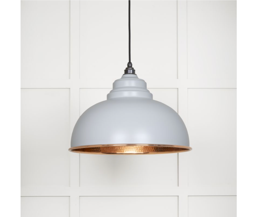 From the Anvil Hammered Copper Harborne Pendant in Birch | 49501BI