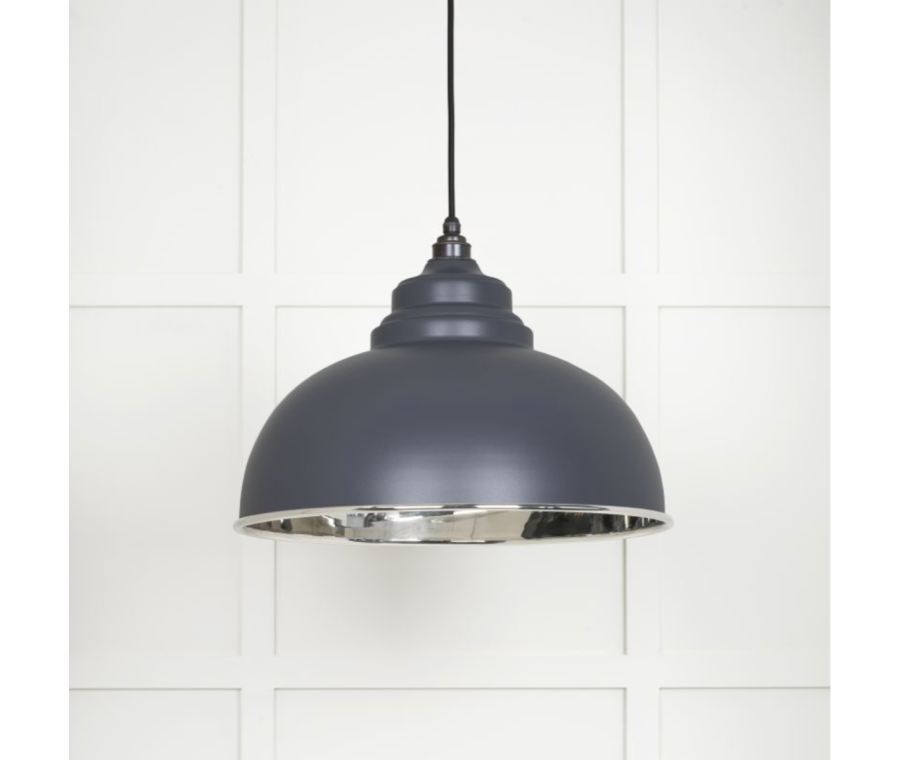 From the Anvil Smooth Nickel Harborne Pendant in Slate | 49505SL