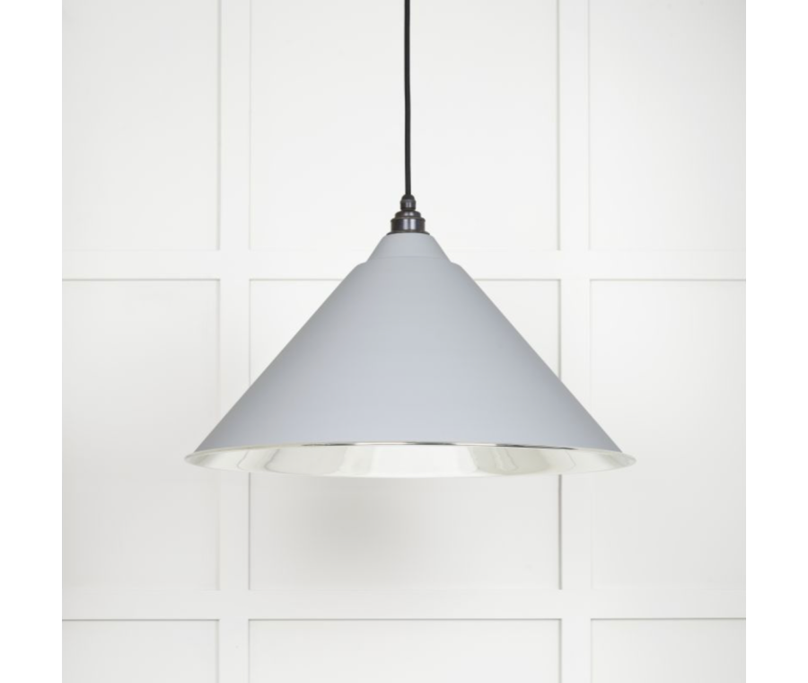 From the Anvil Smooth Nickel Hockley Pendant in Birch | 49506BI