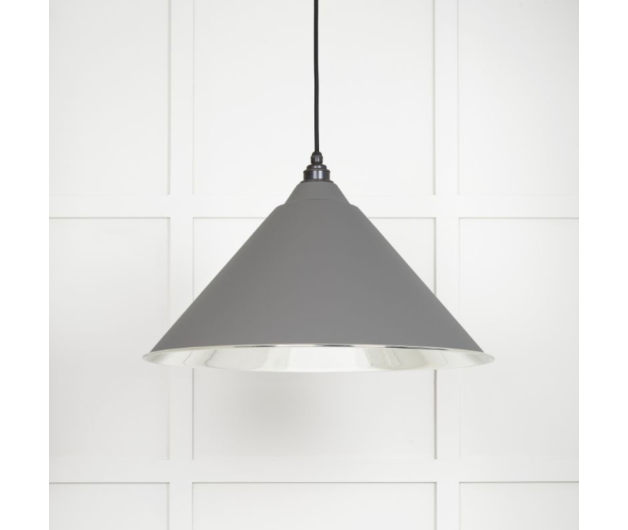 From the Anvil Smooth Nickel Hockley Pendant in Bluff | 49506BL
