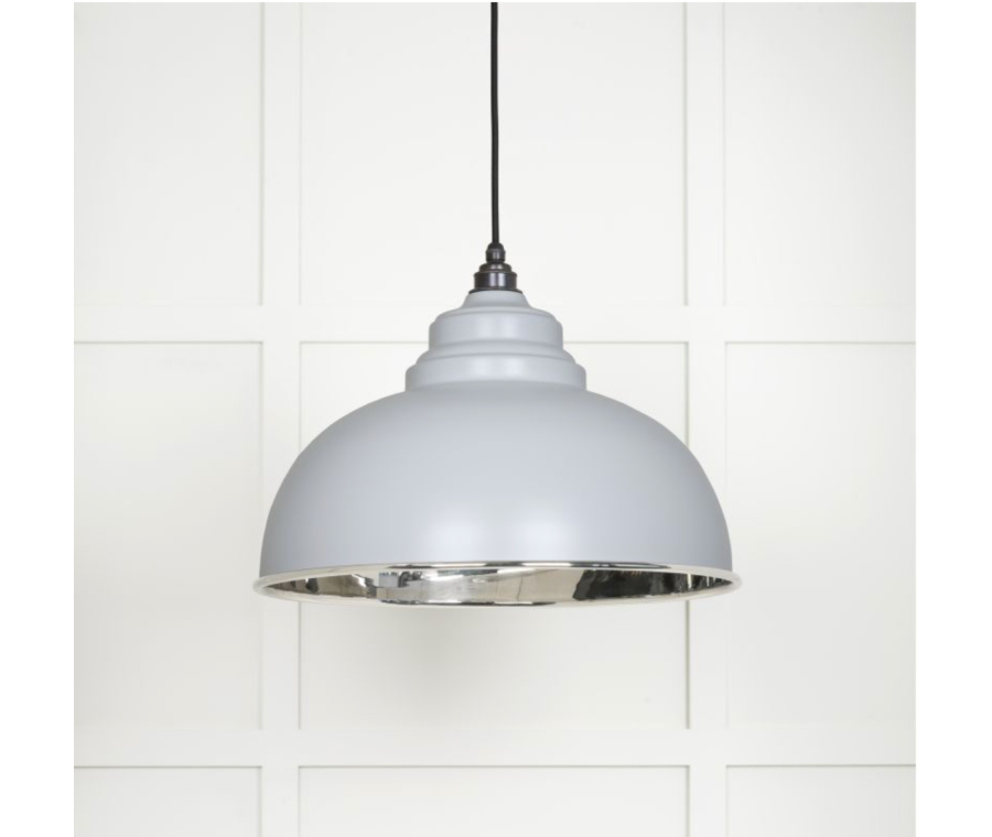 From the Anvil Smooth Nickel Harborne Pendant in Birch | 49505BI