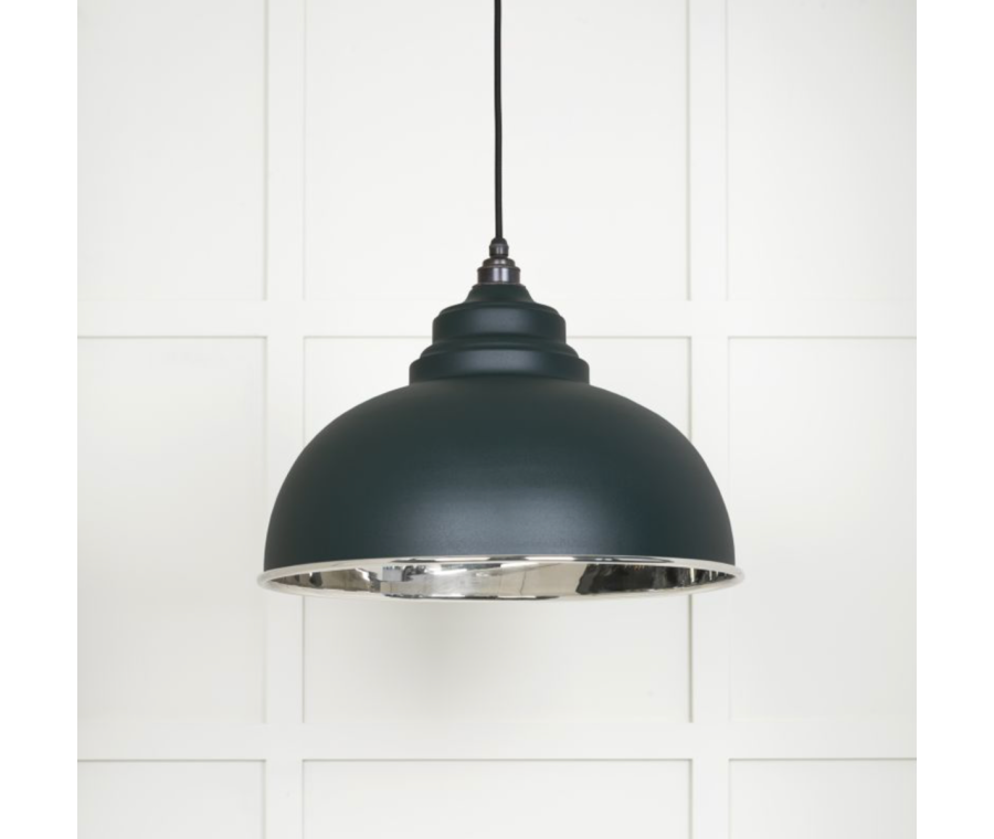 From the Anvil Smooth Nickel Harborne Pendant in Dingle | 49505DI