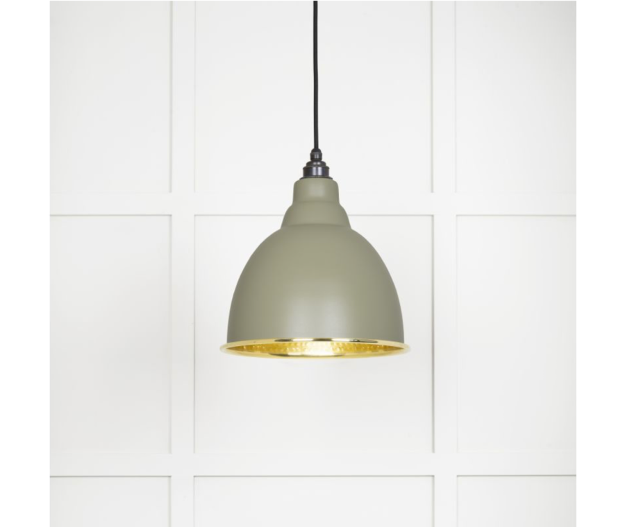 From the Anvil Hammered Brass Brindley Pendant in Tump | 49517TU