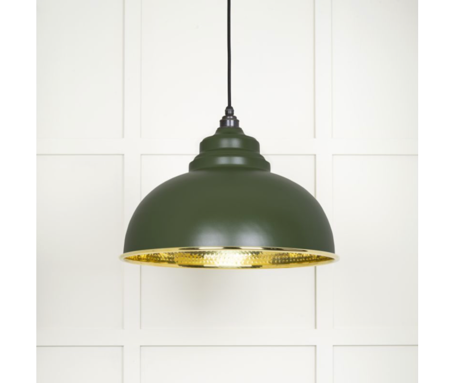 From the Anvil Hammered Brass Harborne Pendant in Heath | 49521H