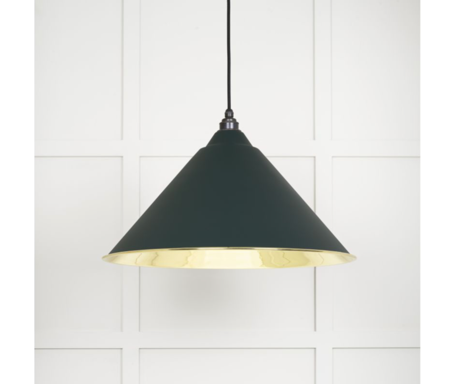 From the Anvil Smooth Brass Hockley Pendant in Dingle | 49524DI