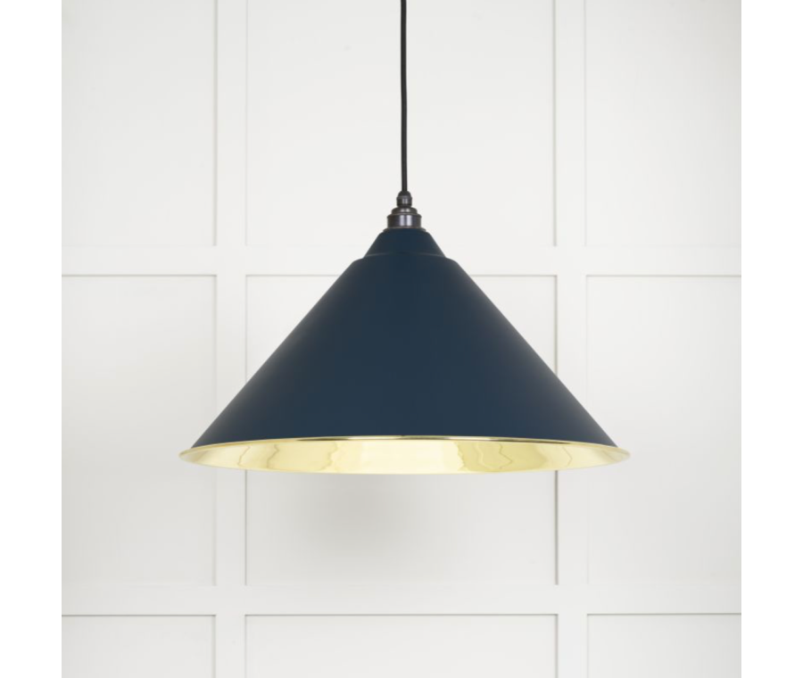 From the Anvil Smooth Brass Hockley Pendant in Dusk | 49524DU