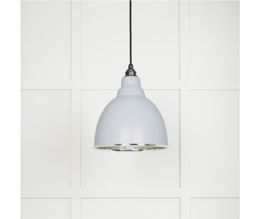 From the Anvil Hammered Nickel Brindley Pendant in Birch | 49511BI