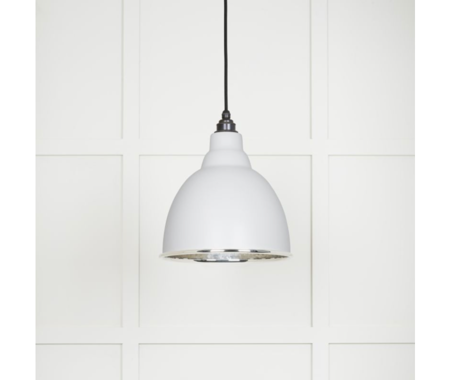 From the Anvil Hammered Nickel Brindley Pendant in Flock | 49511F