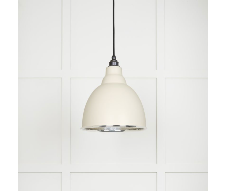 From the Anvil Hammered Nickel Brindley Pendant in Teasel | 49511TE