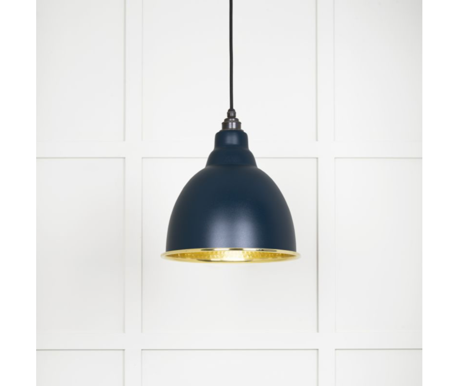 From the Anvil  Hammered Brass Brindley Pendant in Dusk | 49517DU