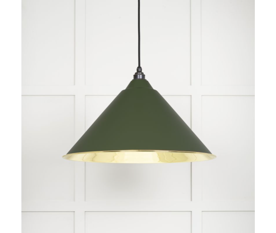 From the Anvil Smooth Brass Hockley Pendant in Heath | 49524H