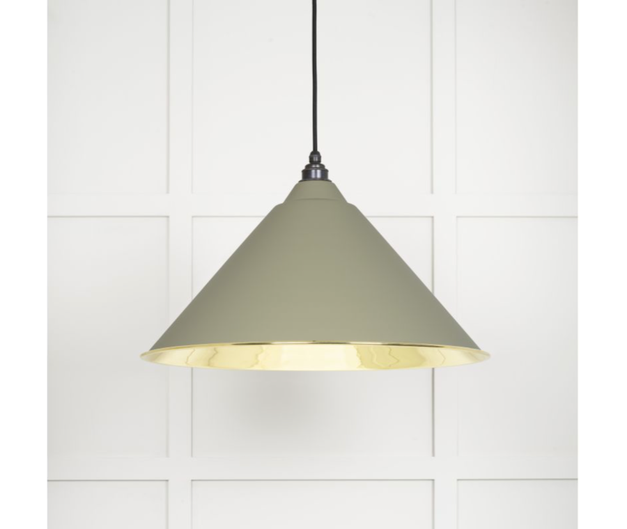 From the Anvil Smooth Brass Hockley Pendant in Tump | 49524TU