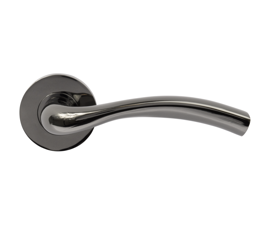 Jigtech Black Nickel Solar Lever on rose | JTF1400