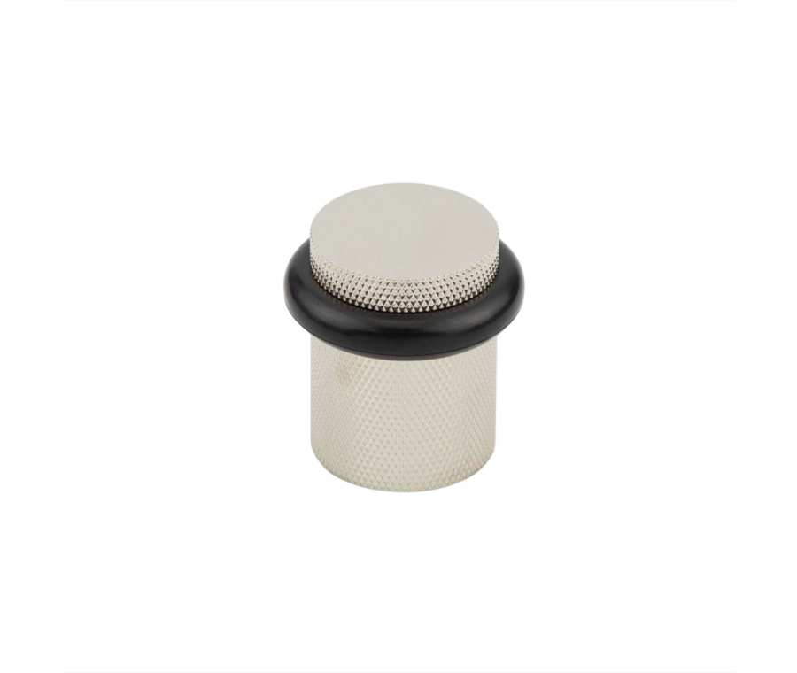 Burlington Polished Nickel Knurl Floor Mounted Door Stop | BUR964PN