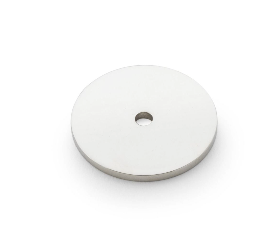Alexander and Wilks Polished Nickel 30mm Circular Cabinet Knob Backplate