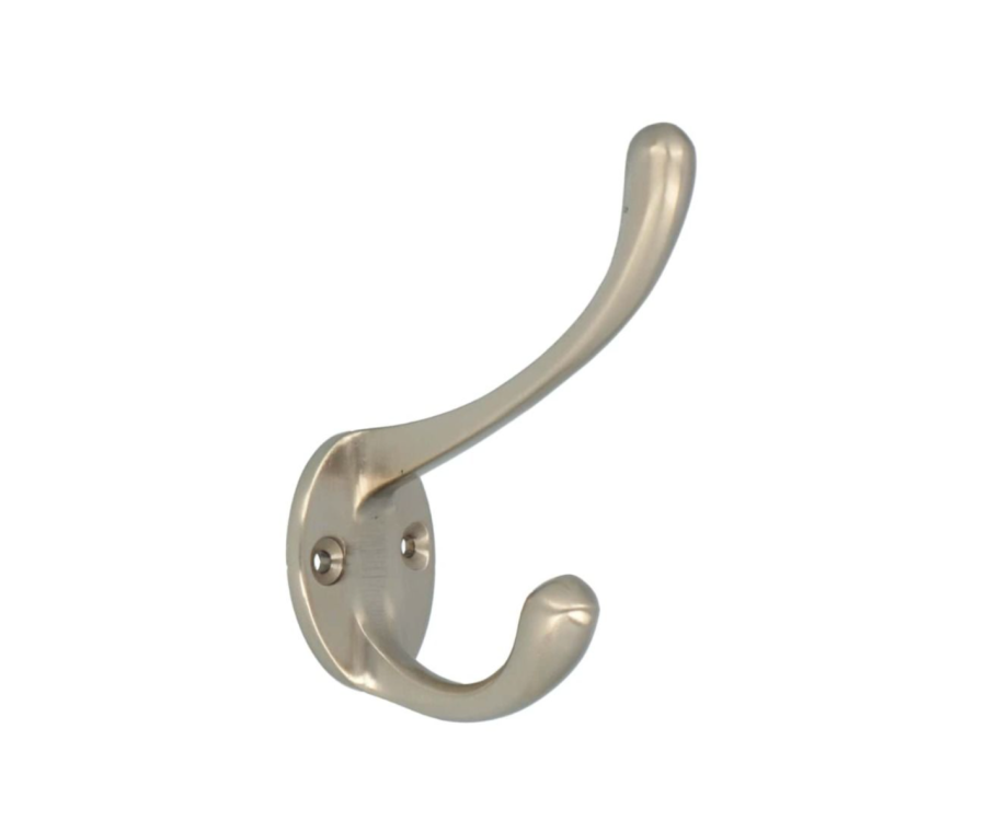 Alexander & Wilks Satin Nickel Victorian Hat & Coat Hooks | AW770SN