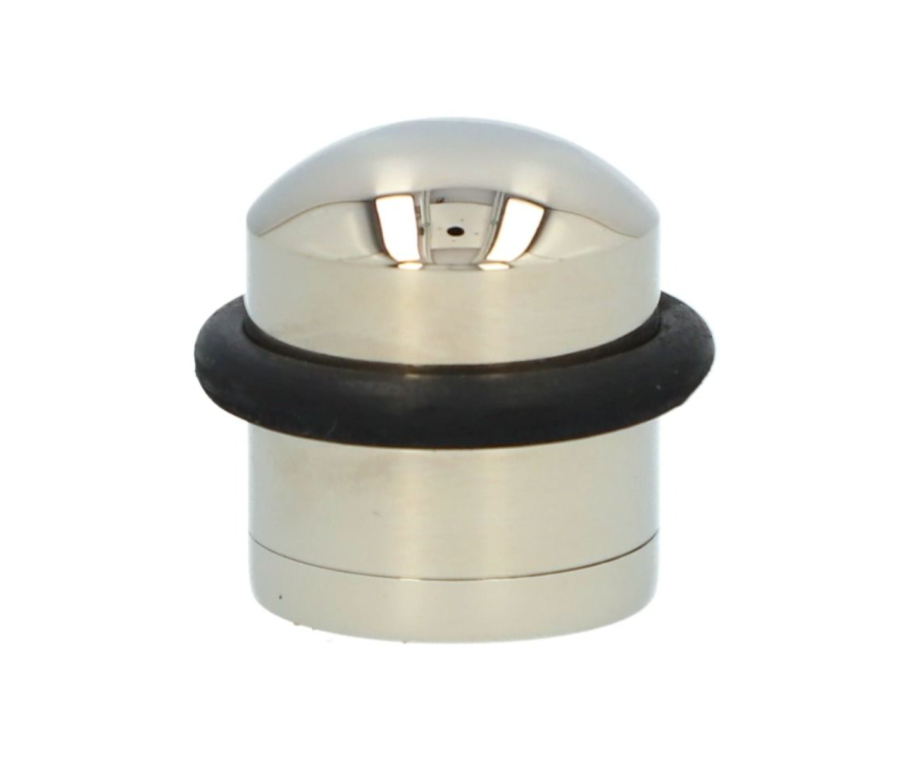 Alexander and Wilks Polished Nickel Dome Top Floor Mounted Door Stop | AW638PN