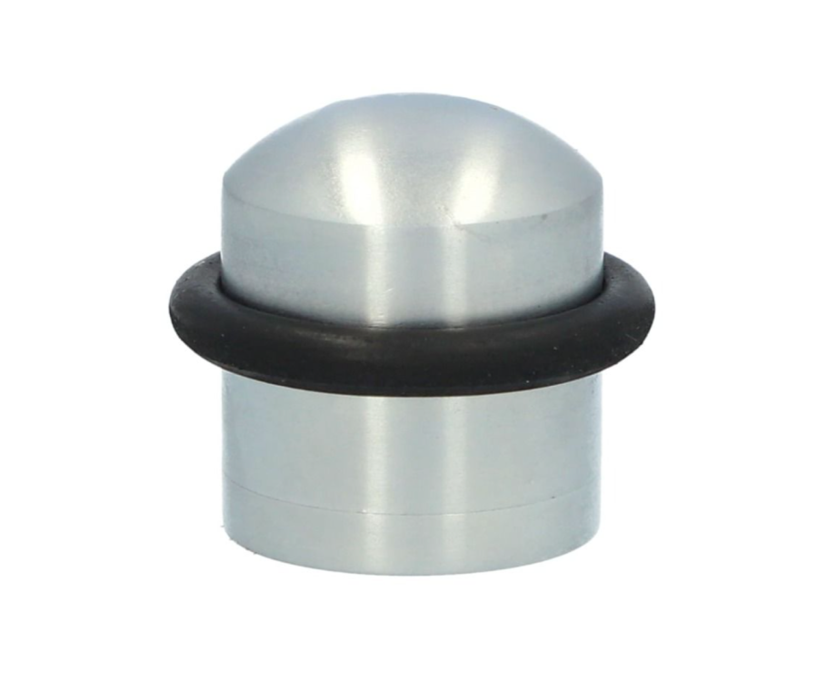 Alexander and Wilks Satin Chrome Dome Top Floor Mounted Door Stop | AW638SC