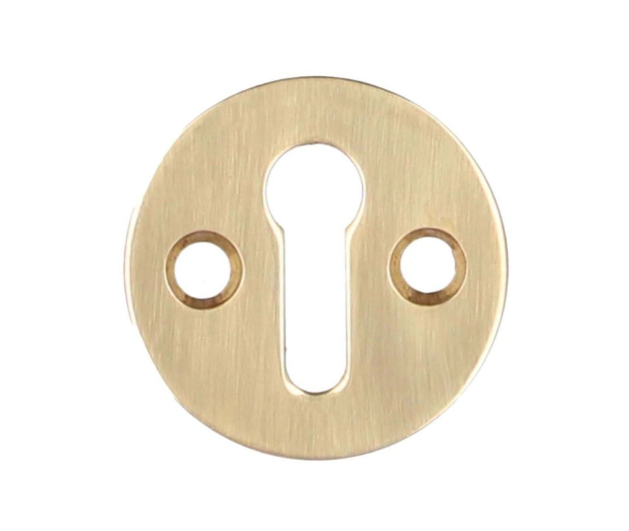 Alexander and Wilks Polished Brass Lacquer Victorian Escutcheon STD Profile | AW399PBL