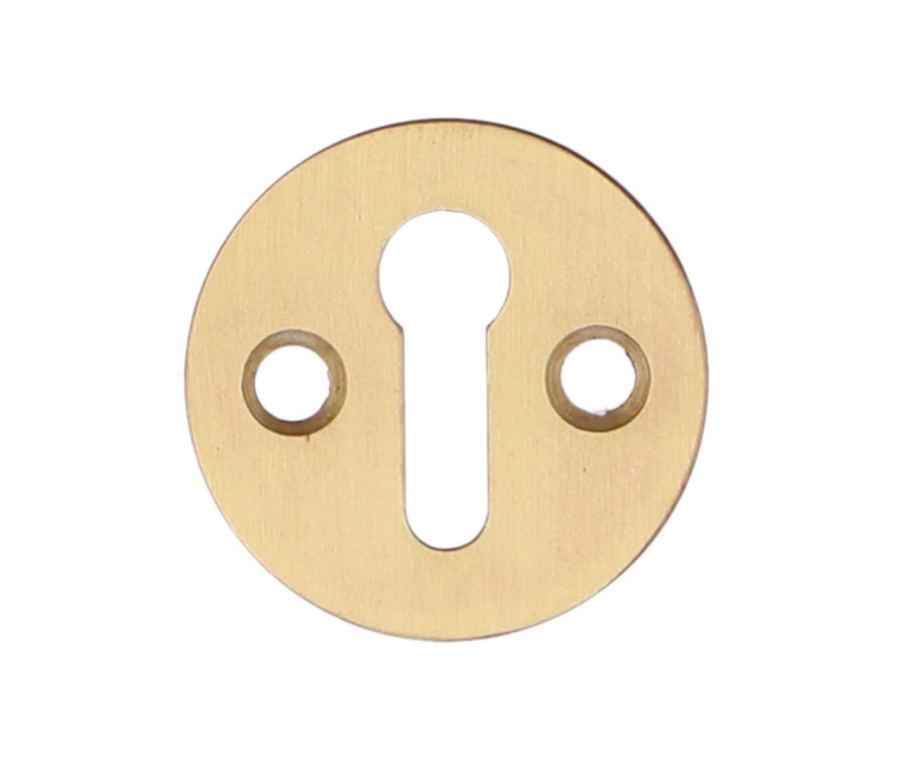 Alexander and Wilks Satin Brass Victorian Escutcheon STD Profile | AW399SB