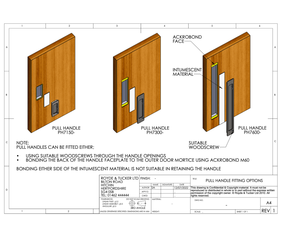 Intumescent Pack to suit PH7600 Flush Pull Handles | IP7600