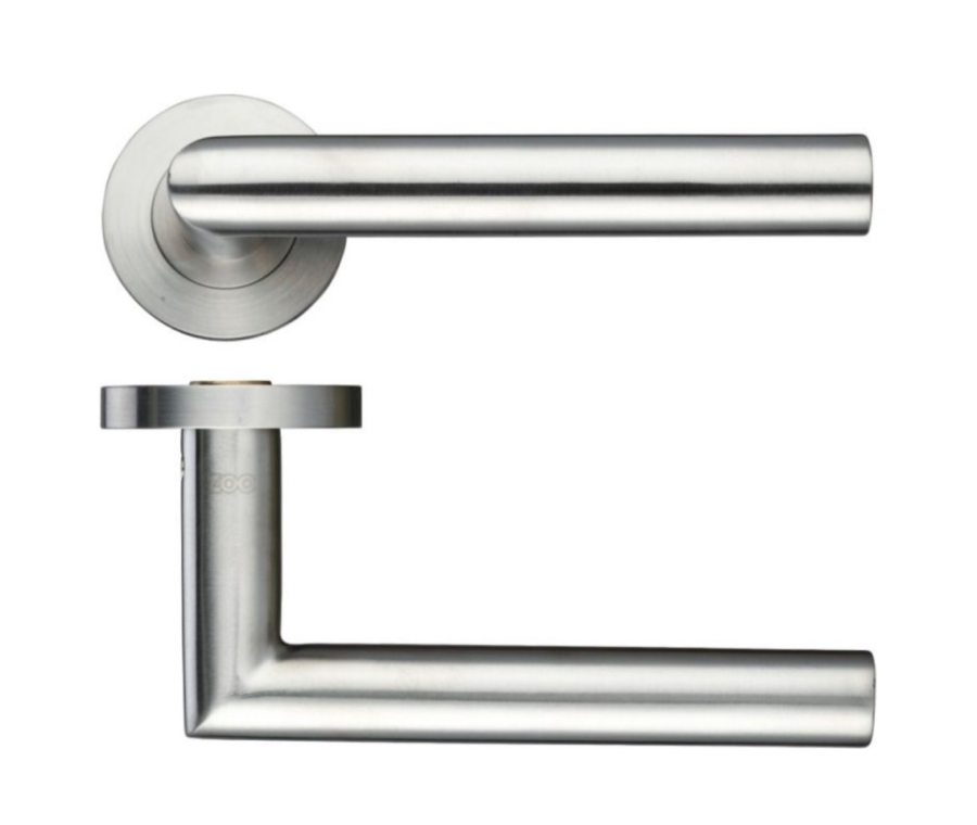 Zoo Satin Stainless Steel 19mm Mitred Oval Lever | ZCS050SS