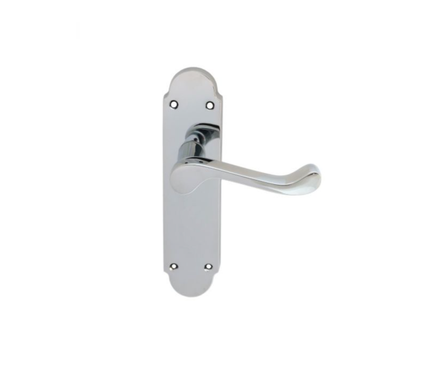Carlisle Brass Polished Chrome Oakley Lever On Latch Backplate | DL167CP