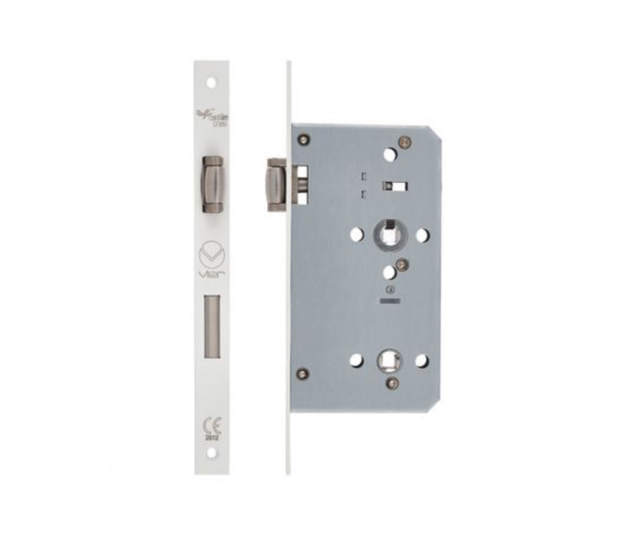 Matt White DIN standard 60mm backset Lift to Lock | ZDL7260LLPCW