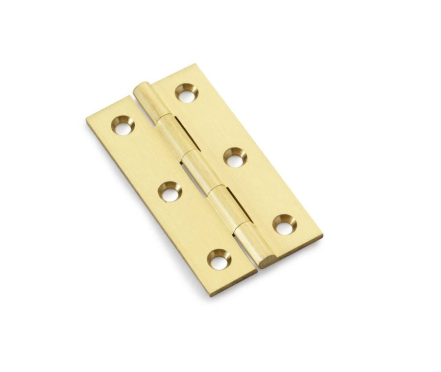 Pair Satin Brass 64mm Cabinet Butt Hinge | AW064-CH-SB