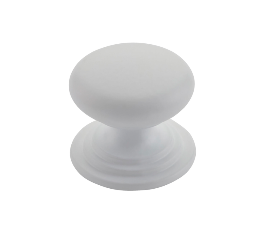 Matt White 37mm Round Cabinet Knob Furniture | TDFK37-MW