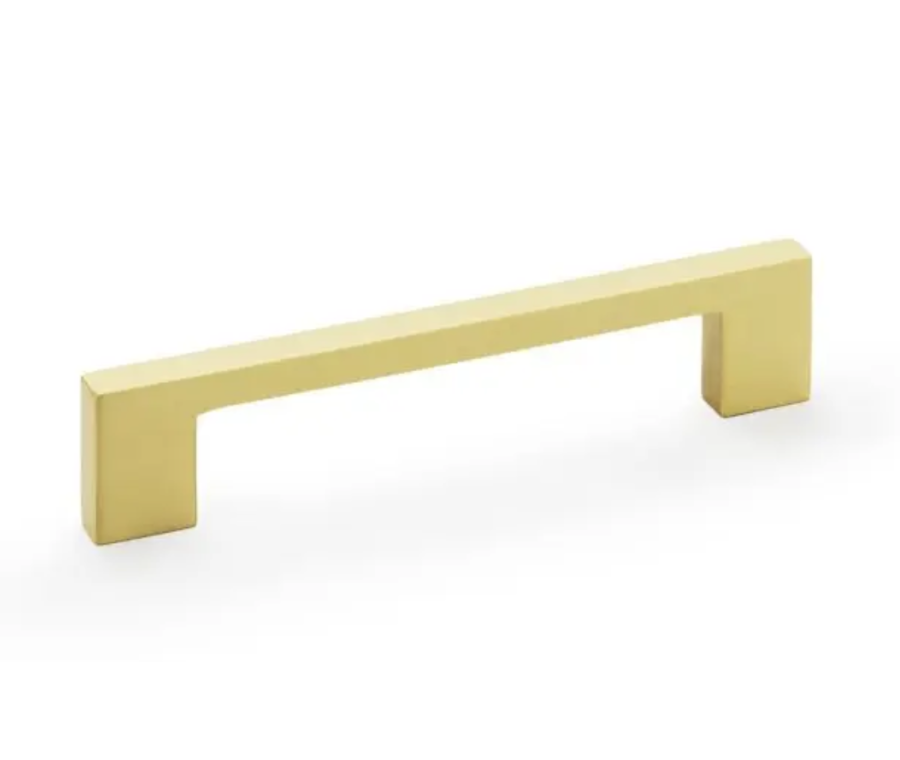 A&W Satin Brass Marco Cupboard Pull Handle c/c 128mm | AW837-128-SB