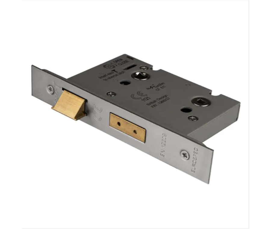 76mm Bright Stainless Steel Easi T Bathroom Lock | BAS5030BSS