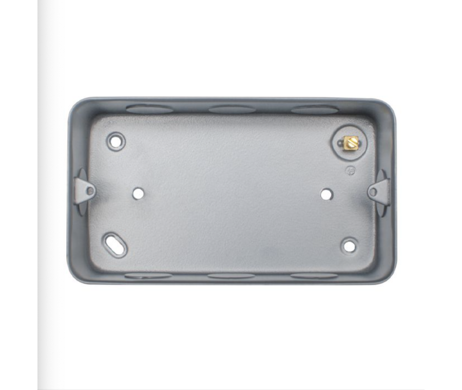 40mm 2 Gang Metal Surface Mount Clad Box With Terminal | MC8024