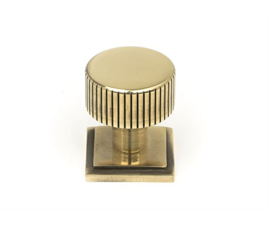 Anvil Aged Brass Judd 25mm Cabinet Knob (Square) | 50379