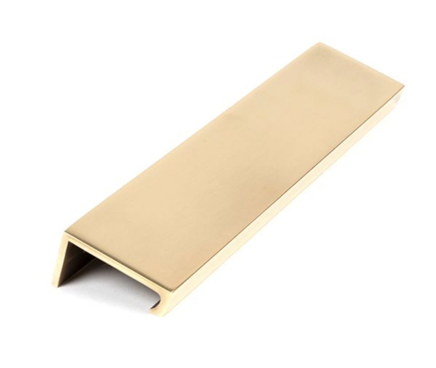 Aged Brass 200mm Plain Edge Pull | 50689