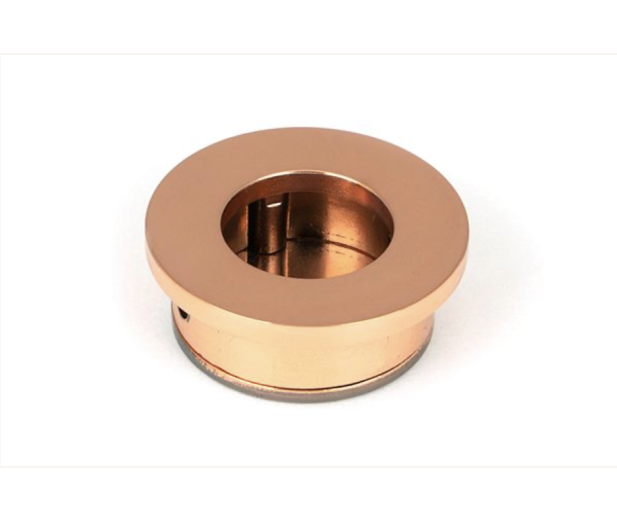 Anvil Polished Bronze 34mm Round Finger Edge Pull | 50151