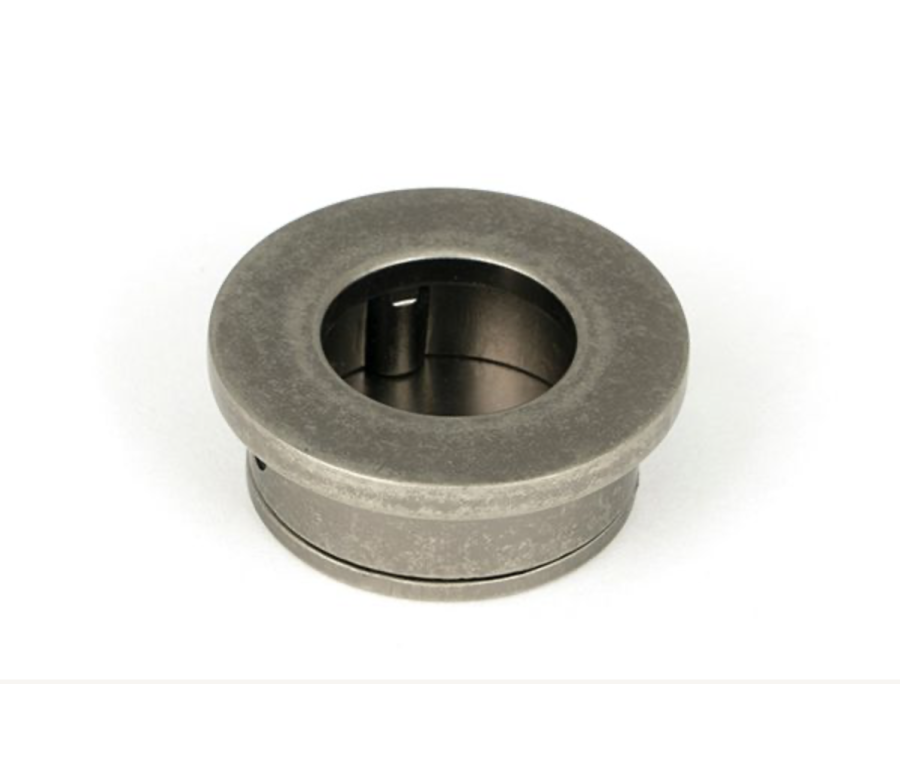 Anvil Pewter 34mm Round Finger Edge Pull | 50187