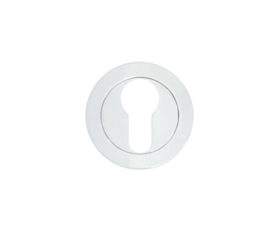 Polished Chrome Euro Profile Screw on Rose Escutcheon | ZPA001CP