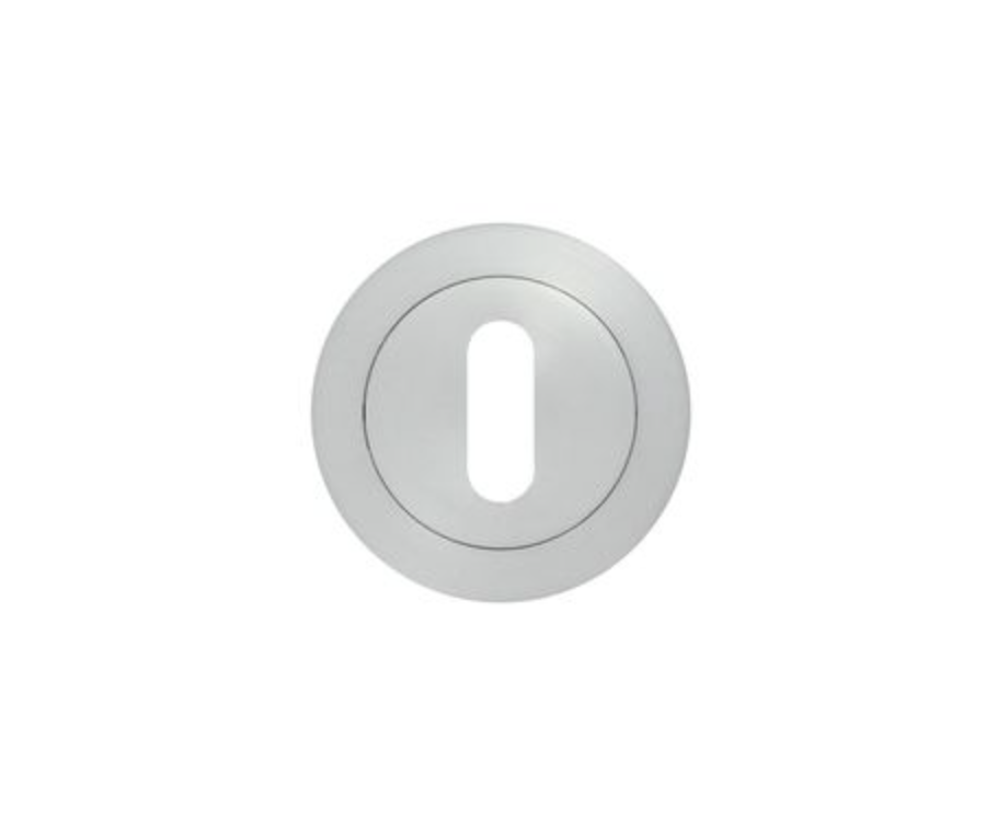 Satin Chrome Standard Profile Screw on Rose Escutcheon | ZPA002SC