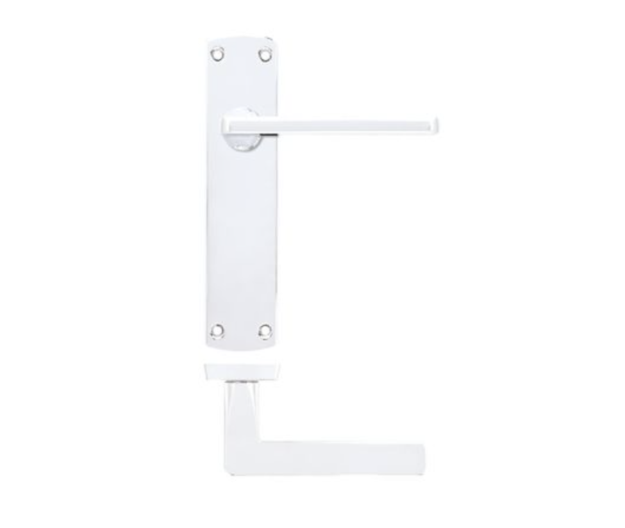 Polished Chrome Leon Lever on Latch backplate | ZPA012CP 